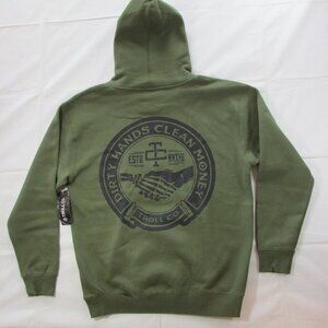 Troll Co Men's Haggler Graphic Fleece Hoodie Pullover Sweatshirt Military Green
